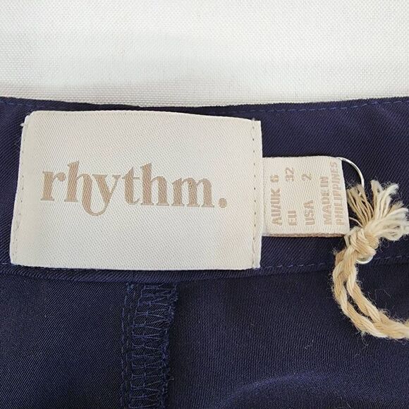 Rhythm Navy Chino Shorts Size 2 i10 - Picture 7 of 7